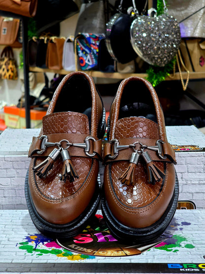 Püsküllü Erkek Rugan Babet Ayakkabı