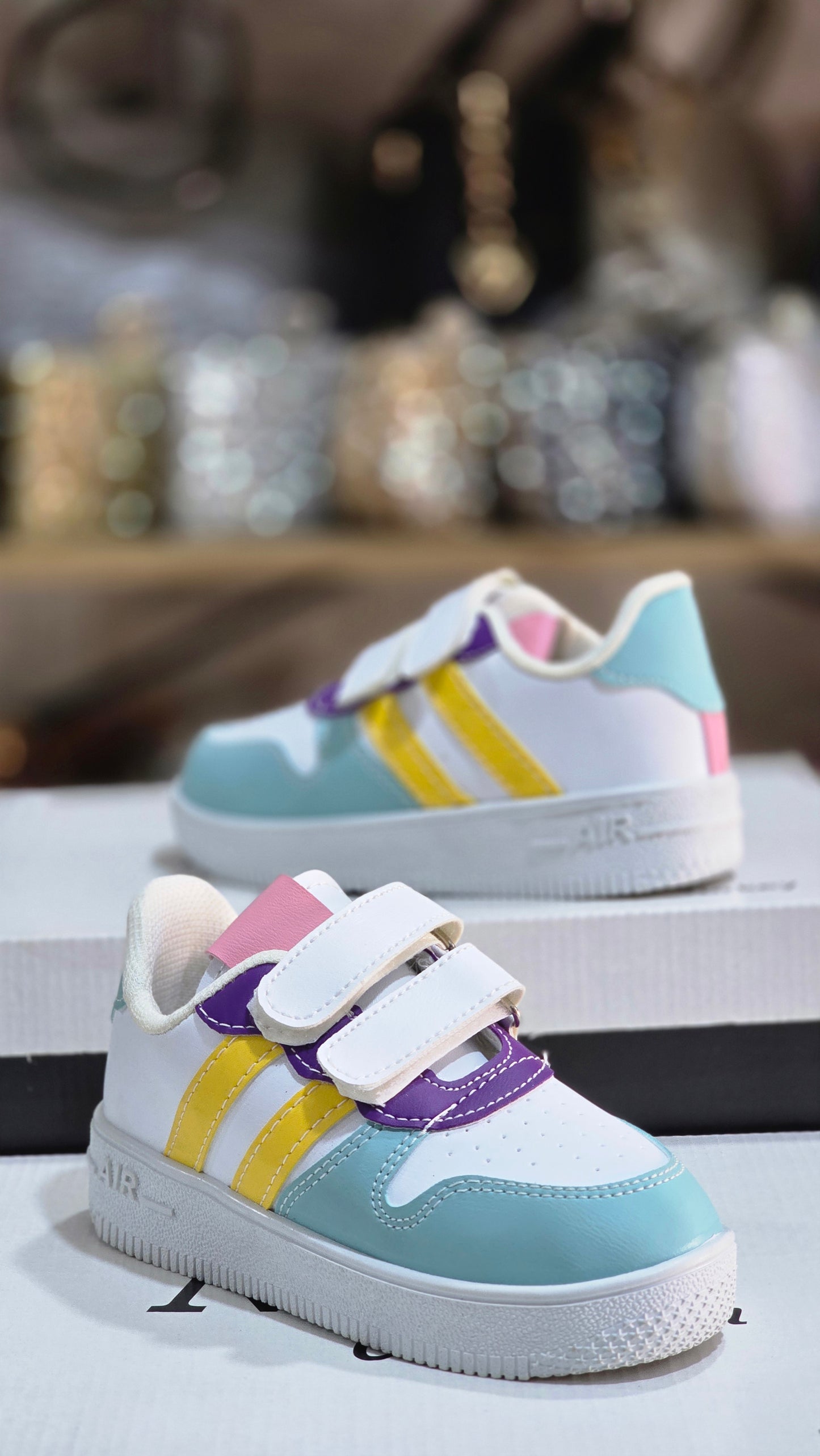 Cırtlı Renkli Çocuk Spor Ayakkabı