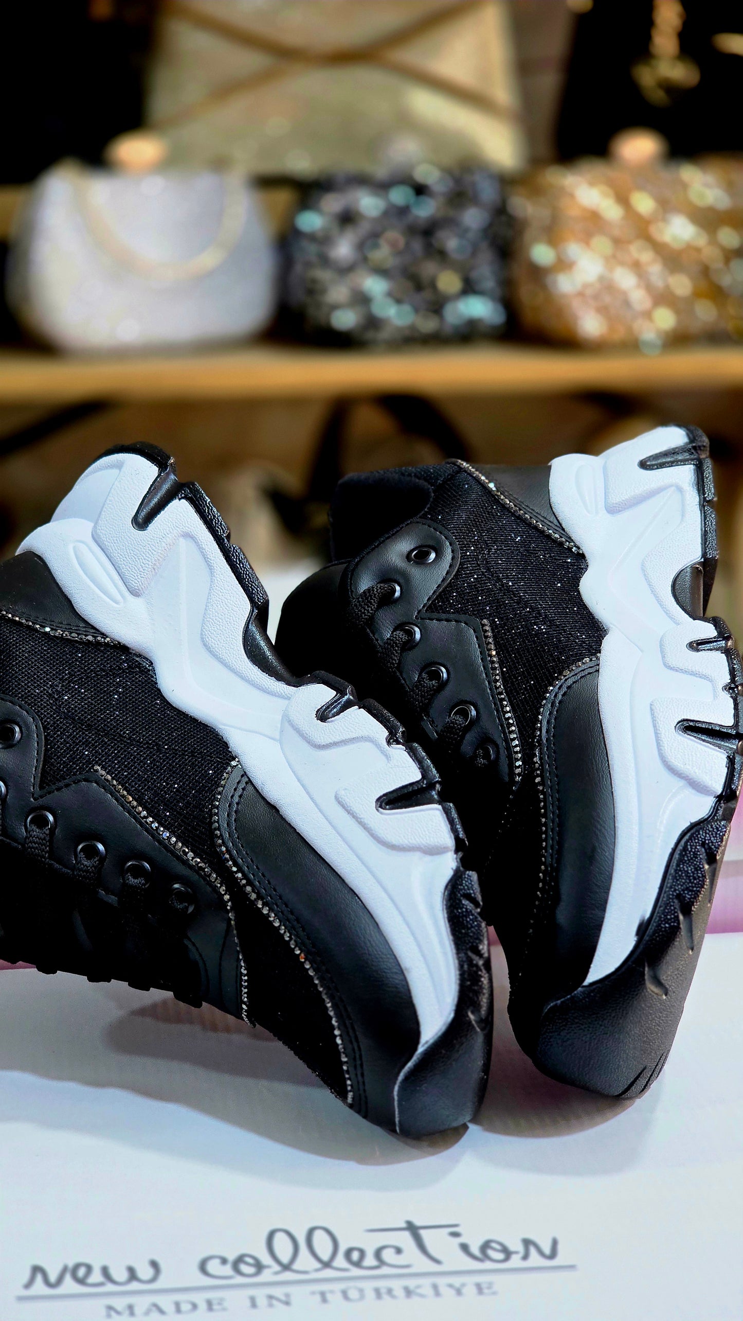 Dolgu Topuk Simli Kadın Spor Ayakkabı