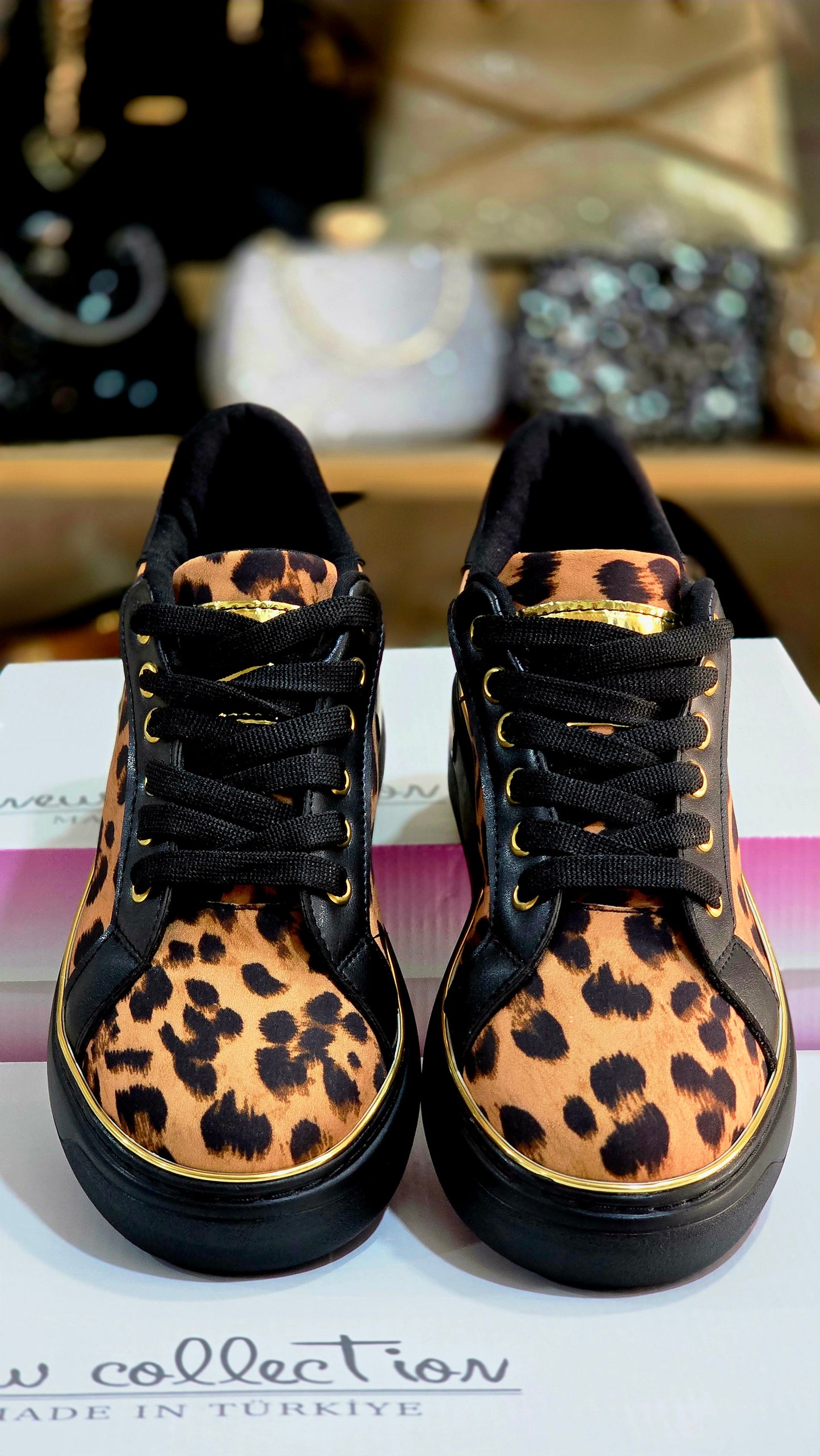 LEOPAR Desenli Kadın Spor Ayakkabı