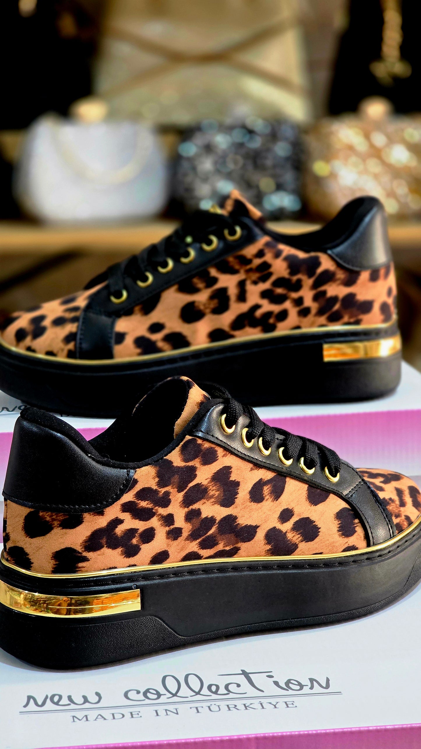 LEOPAR Desenli Kadın Spor Ayakkabı