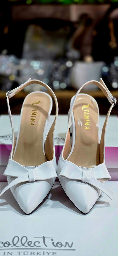 Fiyonk Detaylı Zarif Topuklu Ayakkabı