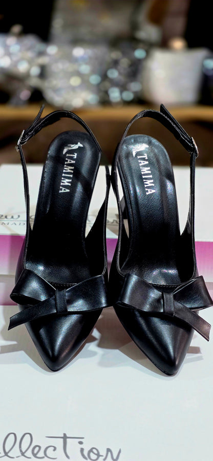 Fiyonk Detaylı Zarif Topuklu Ayakkabı