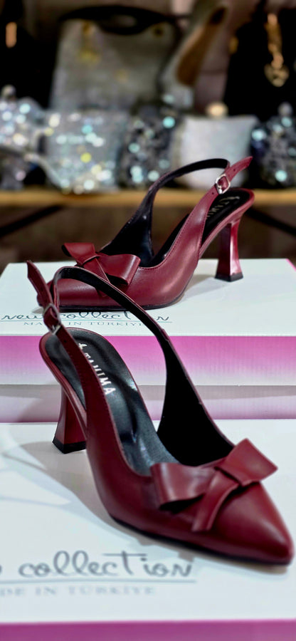 Fiyonk Detaylı Zarif Topuklu Ayakkabı