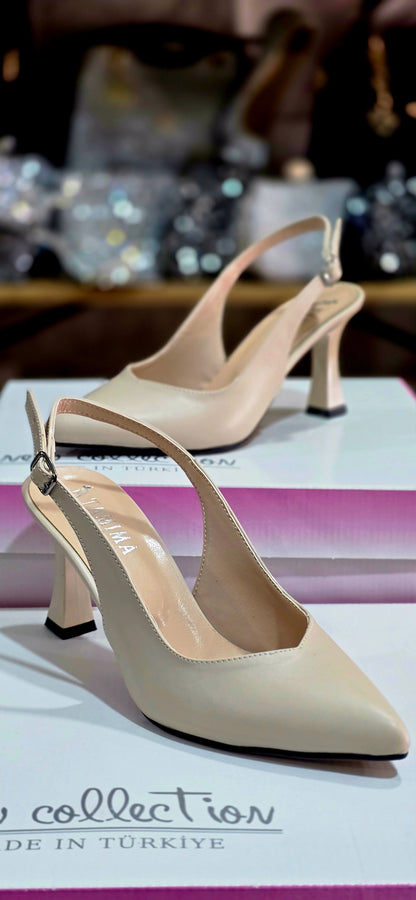 Arkası Açık Zarif Topuklu Ayakkabı