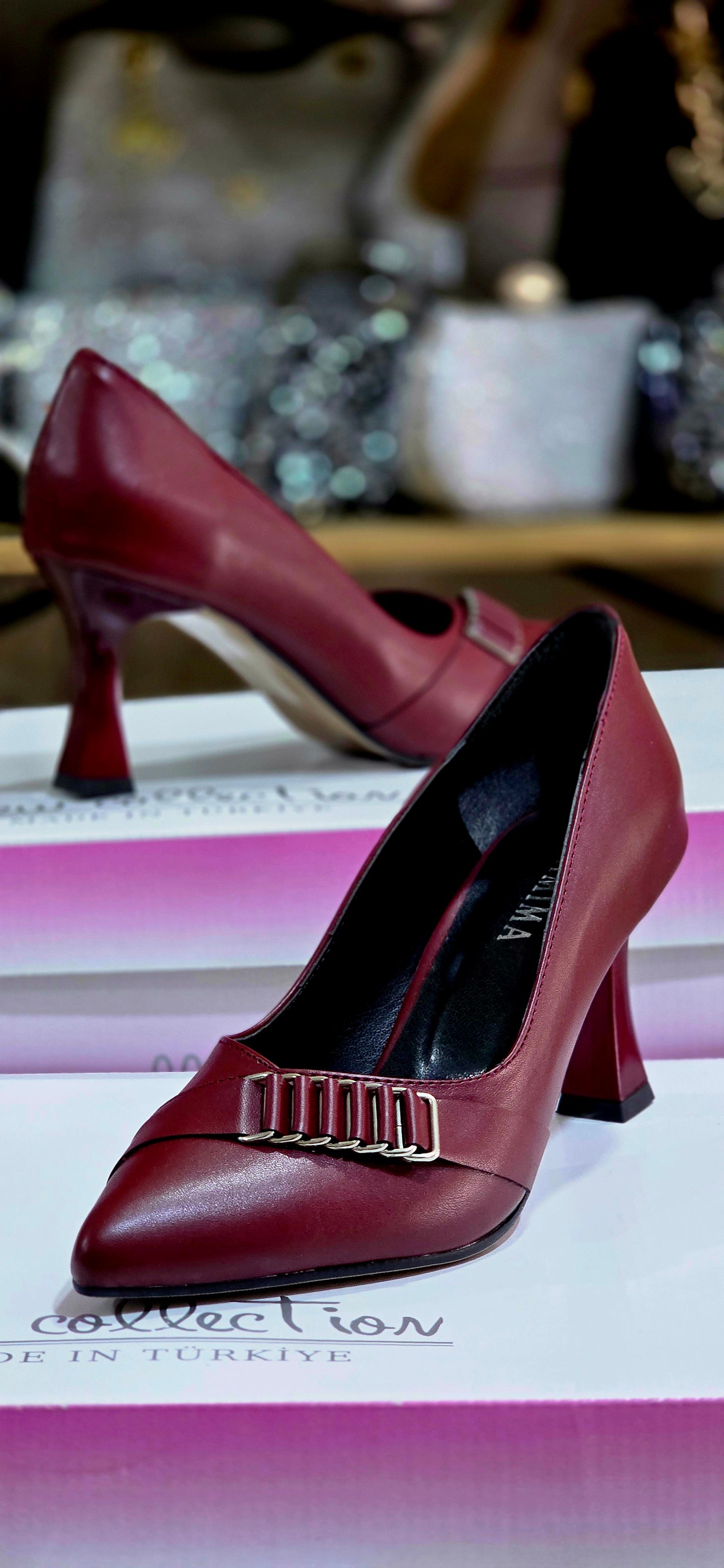 İnce Topuklu Mat Kadın Abiye Ayakkabı